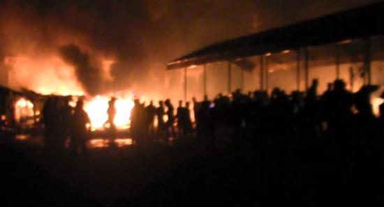 Fire destroys around 30 shops in Mawanella town